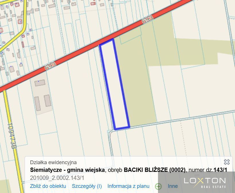 Działka Sprzedaż Baciki Bliższe