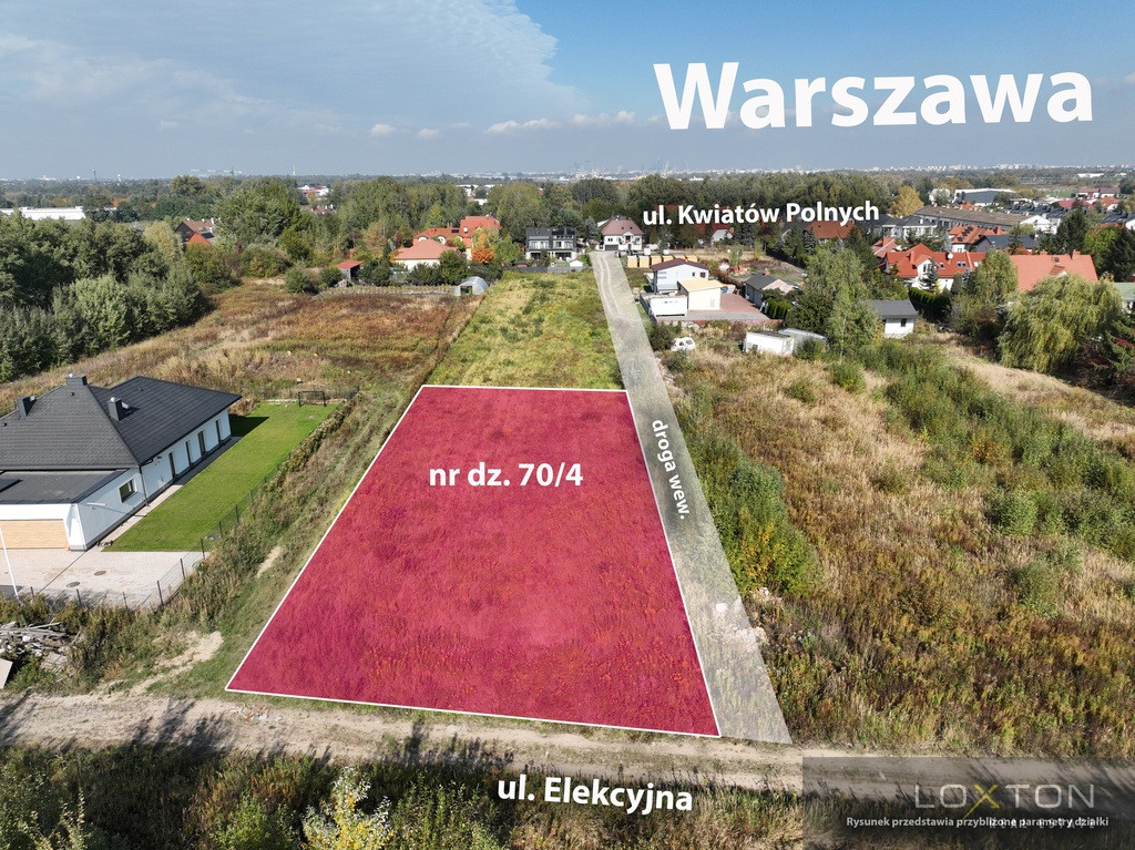 Działka Sprzedaż Dawidy Bankowe Elekcyjna 19