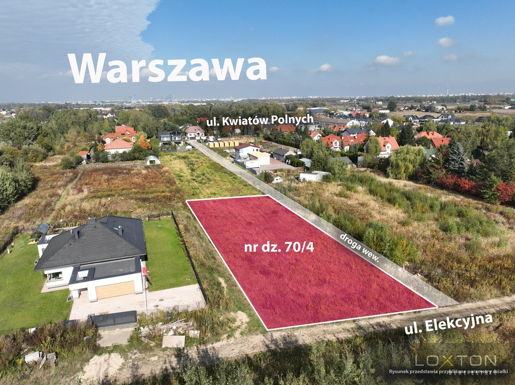 Działka Sprzedaż Dawidy Bankowe Elekcyjna 8