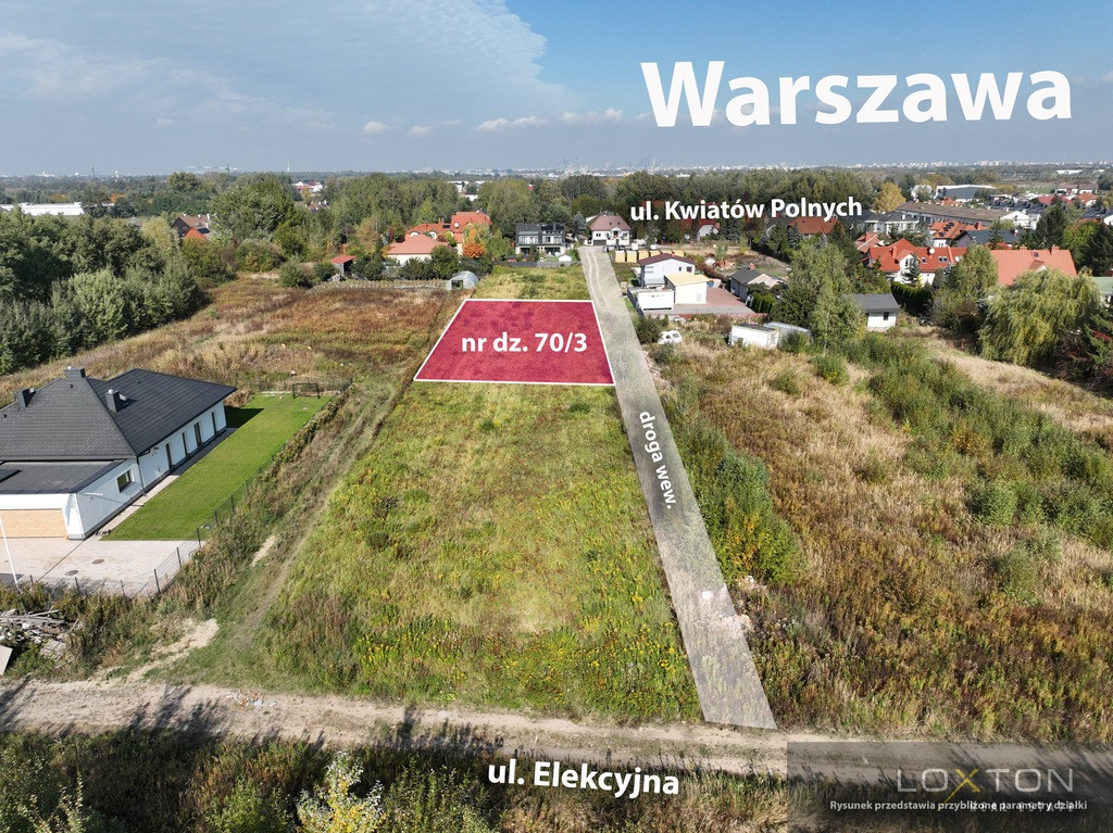 Działka Sprzedaż Dawidy Bankowe Kwiatów Polnych 18