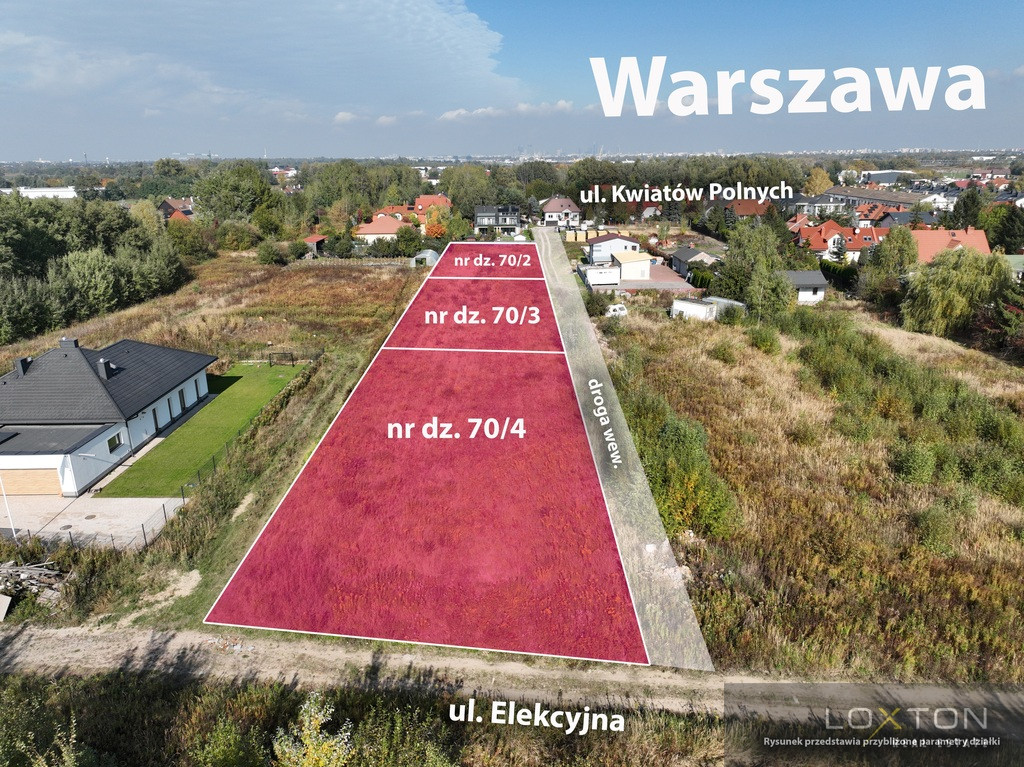 Działka Sprzedaż Dawidy Bankowe Kwiatów Polnych 7