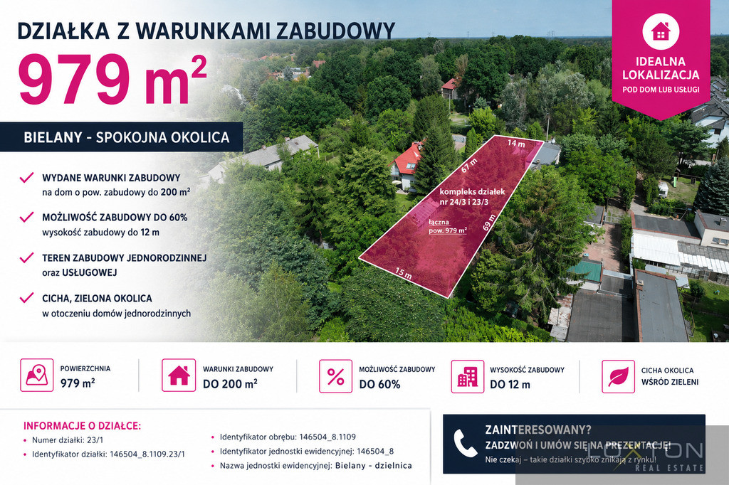 Działka Sprzedaż Warszawa Bielany Loteryjki