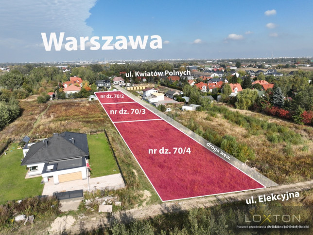 Działka Sprzedaż Dawidy Bankowe Kwiatów Polnych 1